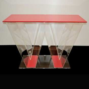 Comptoir plexiglass pour stand expo