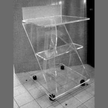 Chariot plexiglas thermoformé équipement médical