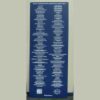 Panneau PVC bleu texte pvc adhésif blanc