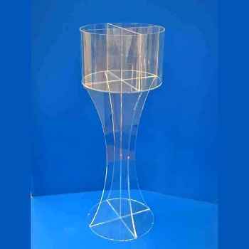 Panier rond en plexiglass pour promotions