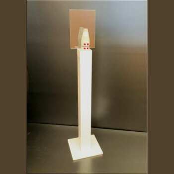 Distributeur de gel sur colonne plexiglas