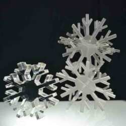 Plexiglass de Noel pour flocons de neige