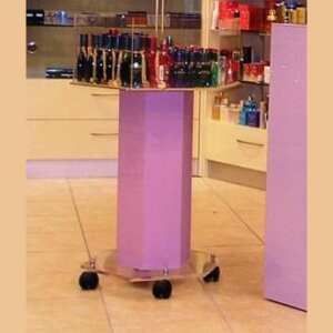 Présentoir plexiglas à panier parfumerie
