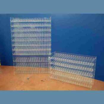Présentoir distributeur plexiglas casiers