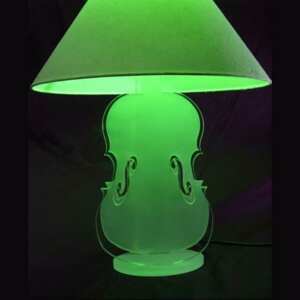 Lampe violon plexiglas satiné