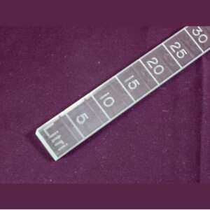 Règle graduée plexiglas gravé mesure huile d'olive