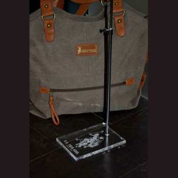 Présentoir porte-sac plexiglas gravé USPolo