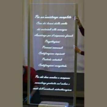 Panneau plexiglas gravure illuminée a LED