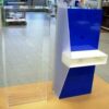 Poste de travail Plexiglas bleu blanc pour tablette I PAD – Image 2