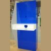 Poste de travail Plexiglas bleu blanc pour tablette I PAD