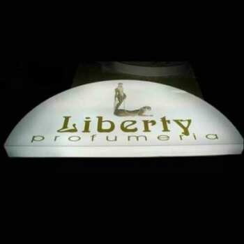 Enseigne lumineuse boitier caisson demi cercle