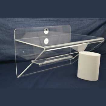 Étagère plexiglas repliée avec niche
