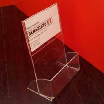 Porte dépliant plexiglas poche frontale