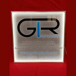 Plaque lumineuse plexiglas massif gravé