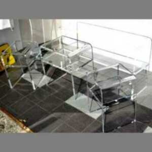 Tables basses plexiglas thermoformé à U