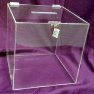 Urne plexiglas collecte d'informations
